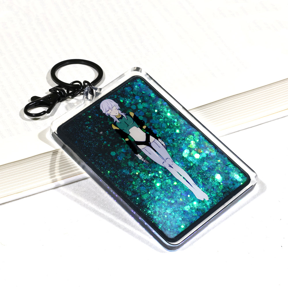 Custom Liquid Quicksand Keychain | Glitter Shaker Acrylic Charm