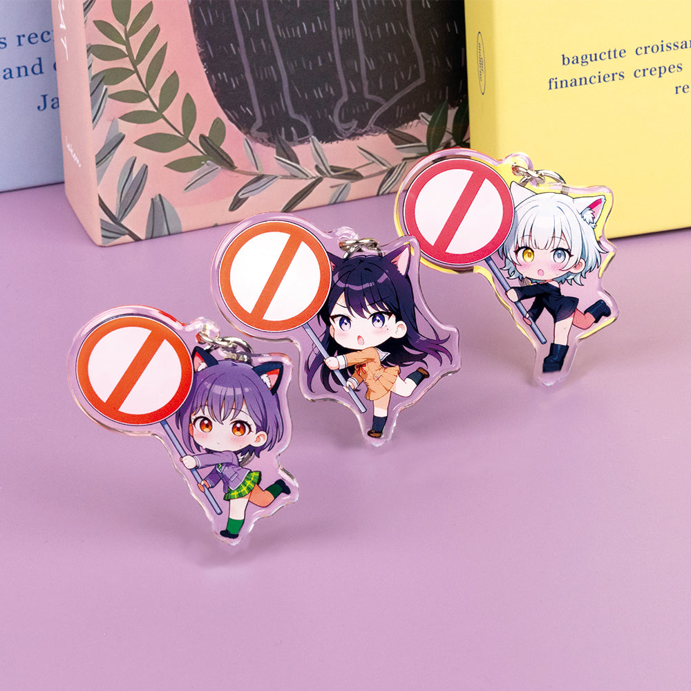 Custom Double Sided Glitter Keychain - Acrymee