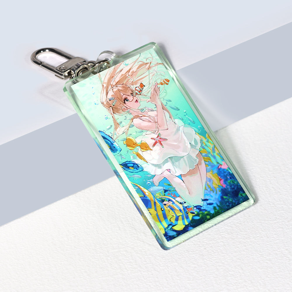 Custom double sided crystal keychains