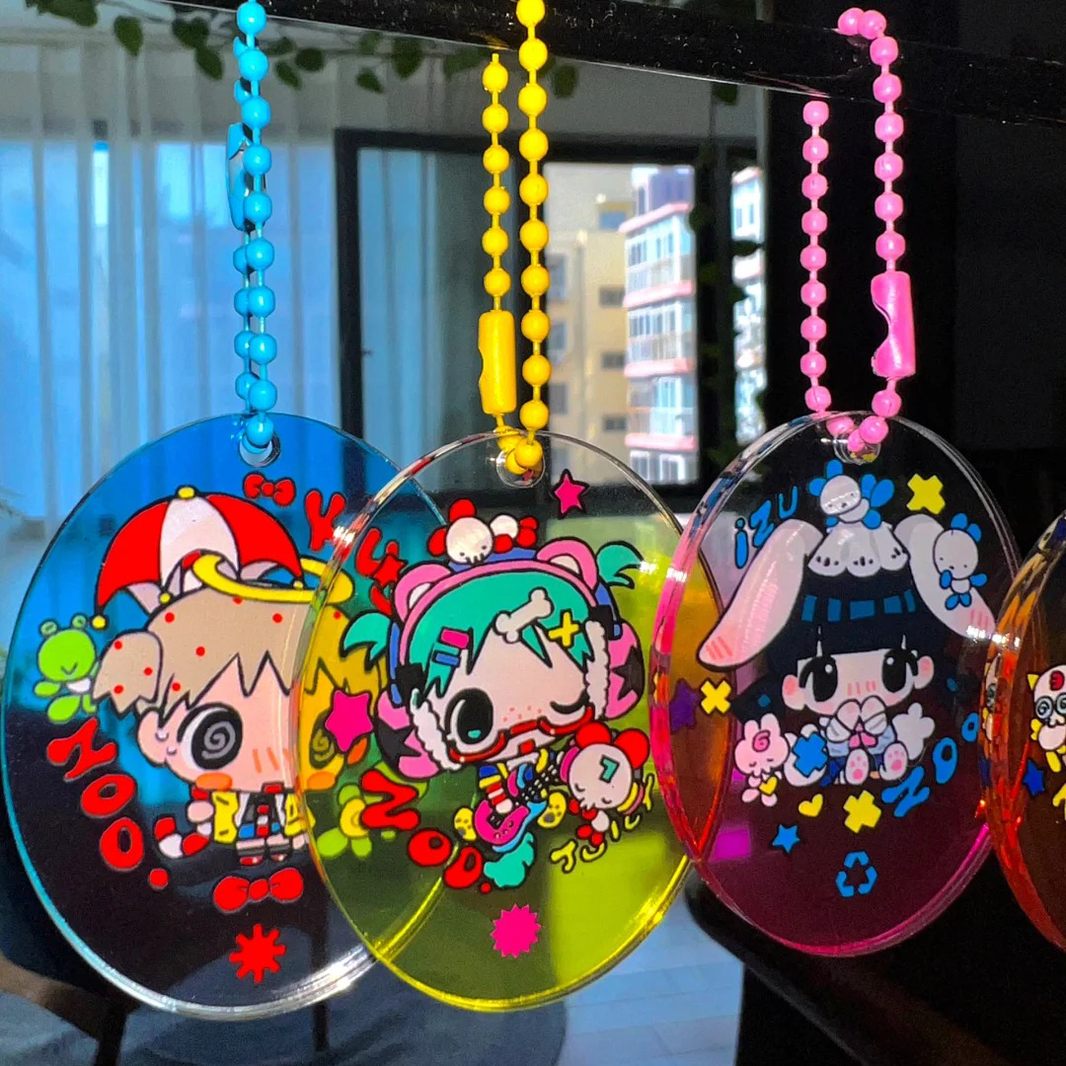 Custom Double Sided Gradient Rainbow Keychain