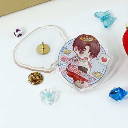 Pins personnalisés en acrylique - Premier trimestre 2025