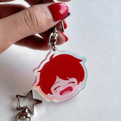 Custom Double Sided Gradient Rainbow Keychain