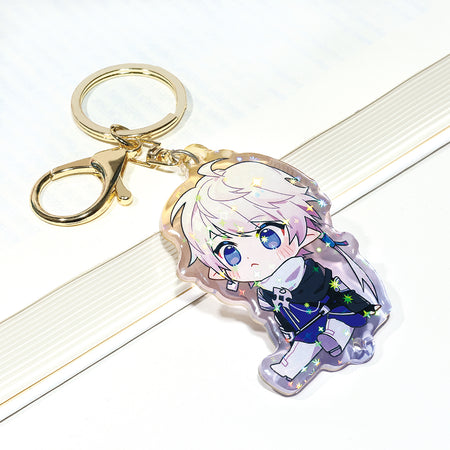 Custom Epoxy Resin Holographic Star Keychain | Acrymee