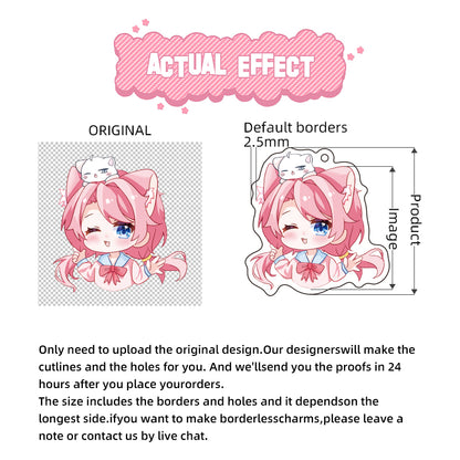 Custom Crystal Acrylic Keychains/Charms  | Acrymee