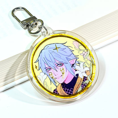 Porte-clés en acrylique transparent avec marquage à froid personnalisé