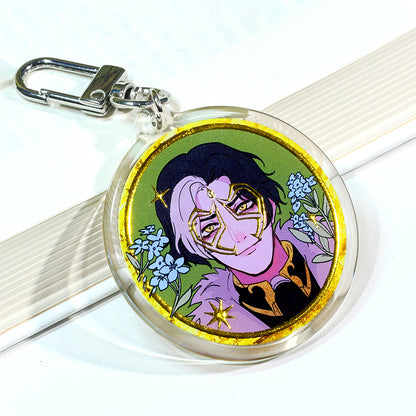 Porte-clés en acrylique transparent avec marquage à froid personnalisé