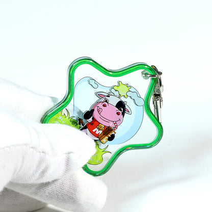 Porte-clés en acrylique transparent avec marquage à froid personnalisé