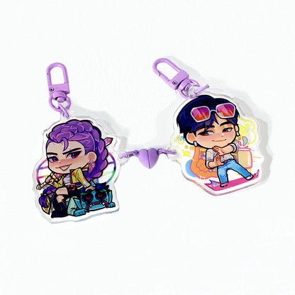 Custom Acrylic Heart Magnetic Keychains | Acrymee