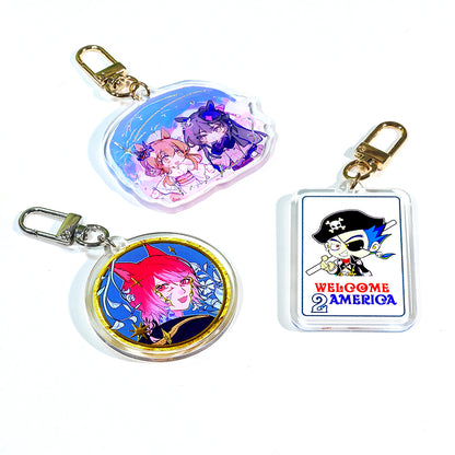 Porte-clés en acrylique transparent avec marquage à froid personnalisé