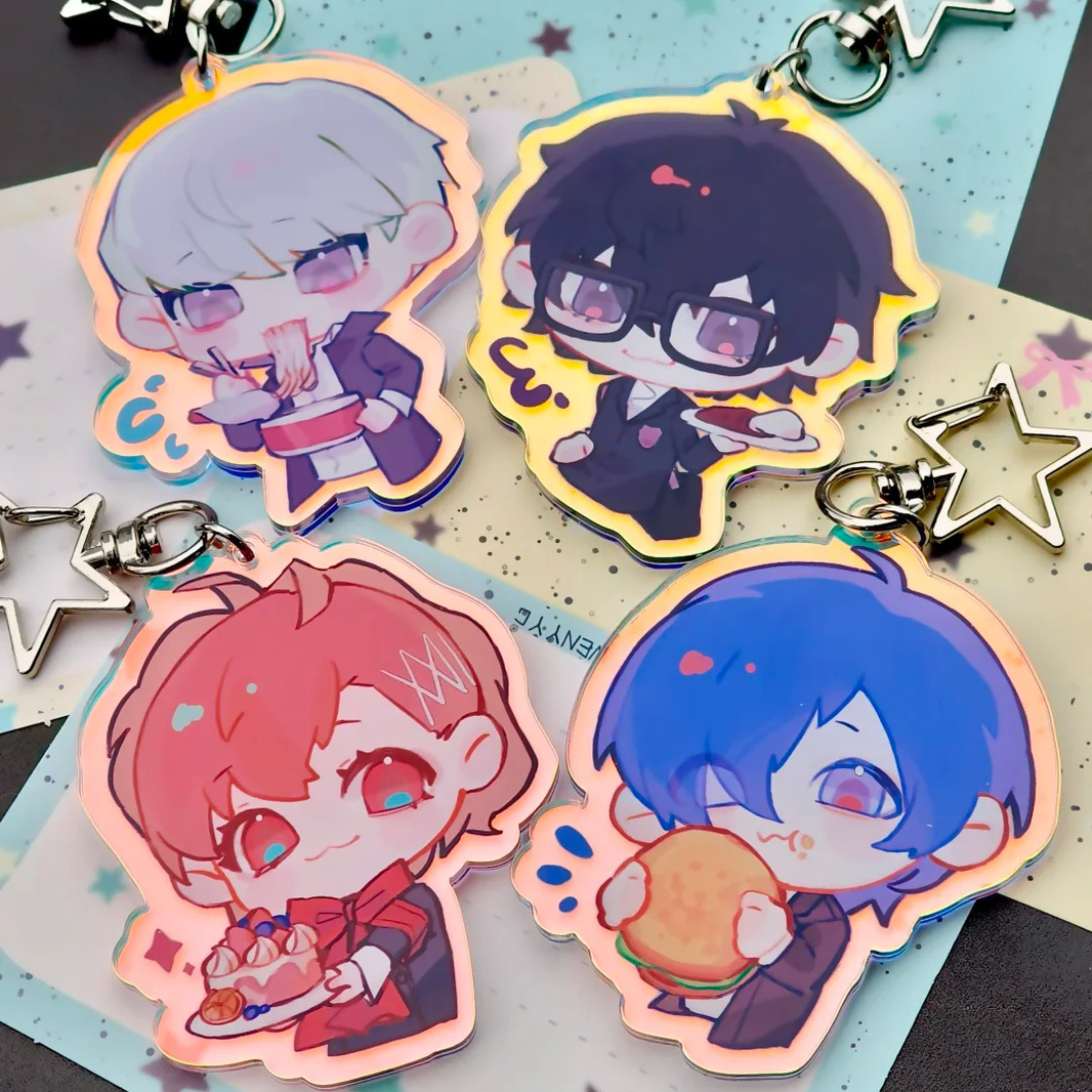 Custom Front Side Rainbow Keychain