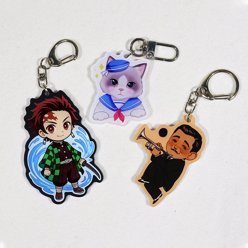 Custom Non-Clear Acrylic Keychain | Acrymee