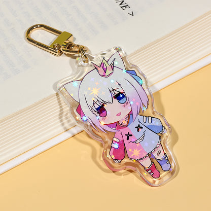 Porte-clés étoile holographique en cristal personnalisé | Acrymee