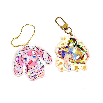 Custom Epoxy holo Broken Glasses Keychain | Acrymee
