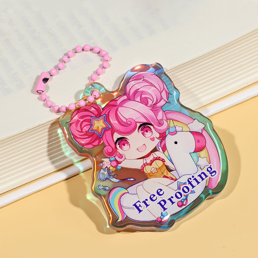 Custom Rainbow Epoxy Resin Keychain| Acrymee