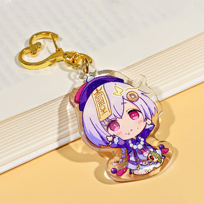 Porte-clés personnalisé en résine époxy pailletée | Acrymee