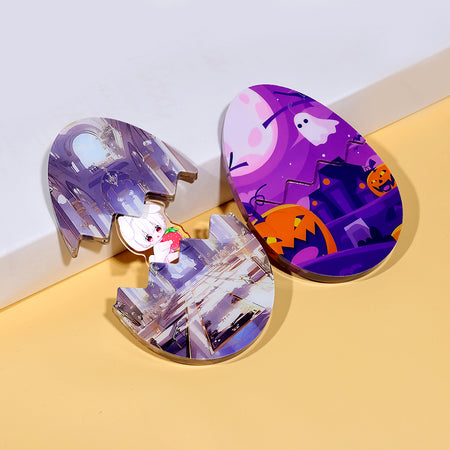 Porte-clés magnétique coulissant en acrylique avec breloque puzzle | Ouvrable | Acrymee