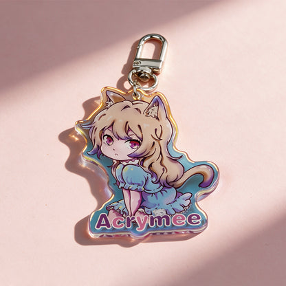 Custom Rainbow Epoxy Keychain| Acrymee