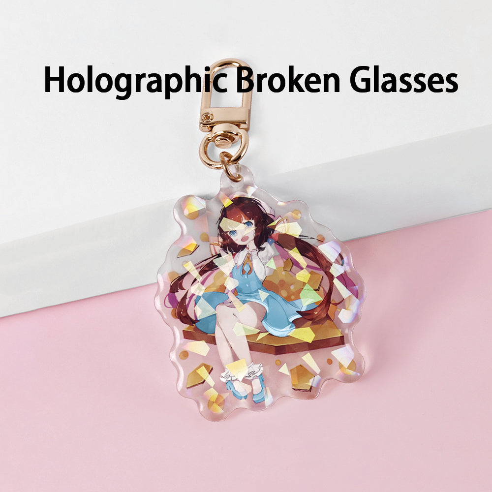 Custom Epoxy Holographic Keychain | Acrymee