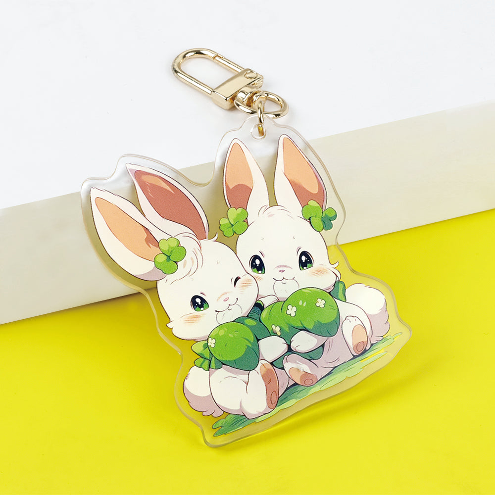 Custom Double Sided Glitter Keychain - Acrymee