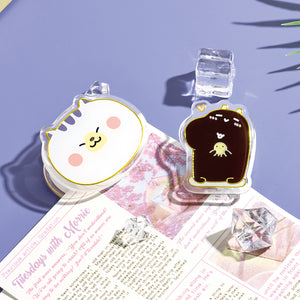 Pinces à reliure en acrylique personnalisées avec marquage à chaud