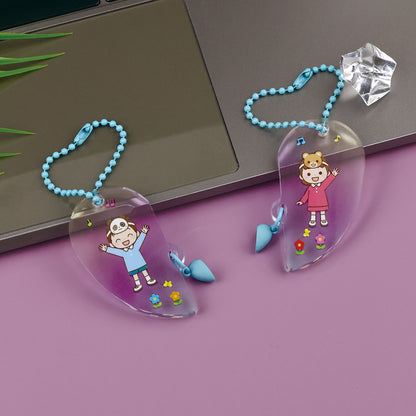 Custom Acrylic Heart Magnetic Keychains