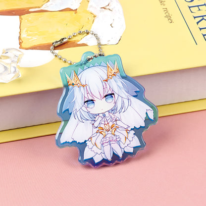 Custom Front Side Rainbow Keychain