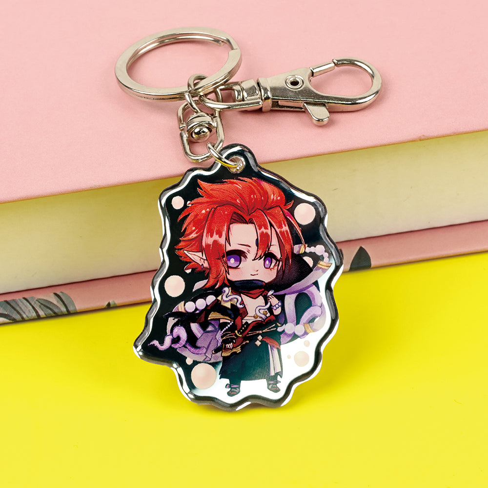 Custom Double Sided Mirror Keychain