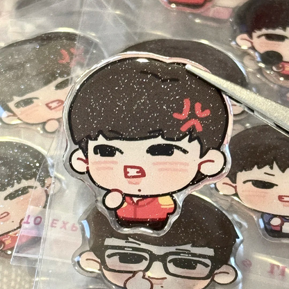 Custom Double Sided Glitter Keychain