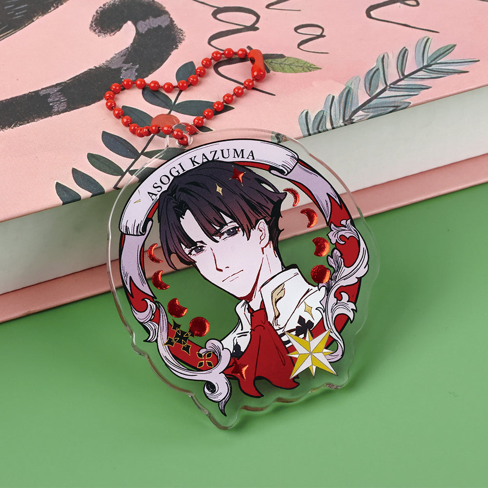 Custom Cold Foil Stamping Clear Acrylic Keychains
