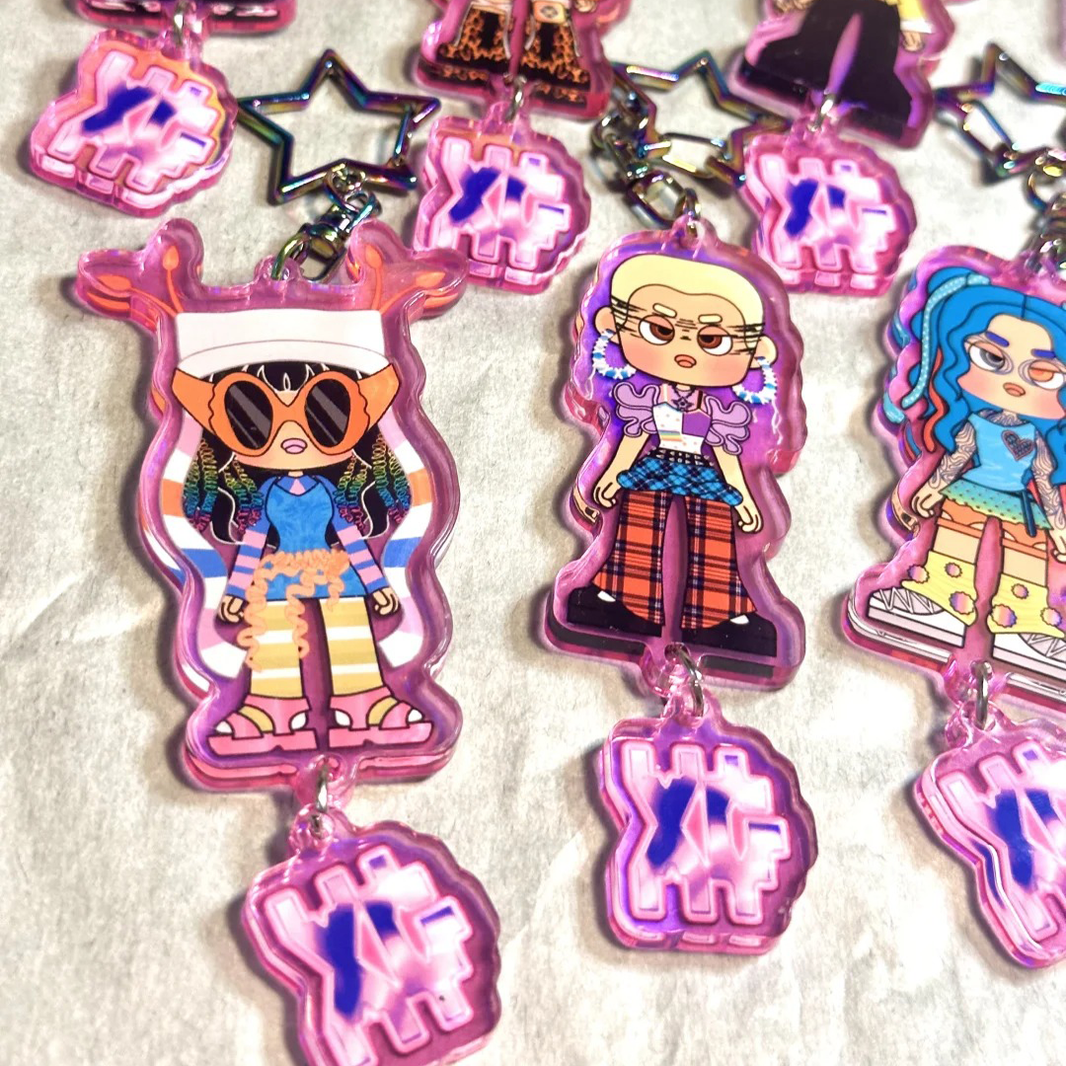 Custom acrylic double hanging pendant
