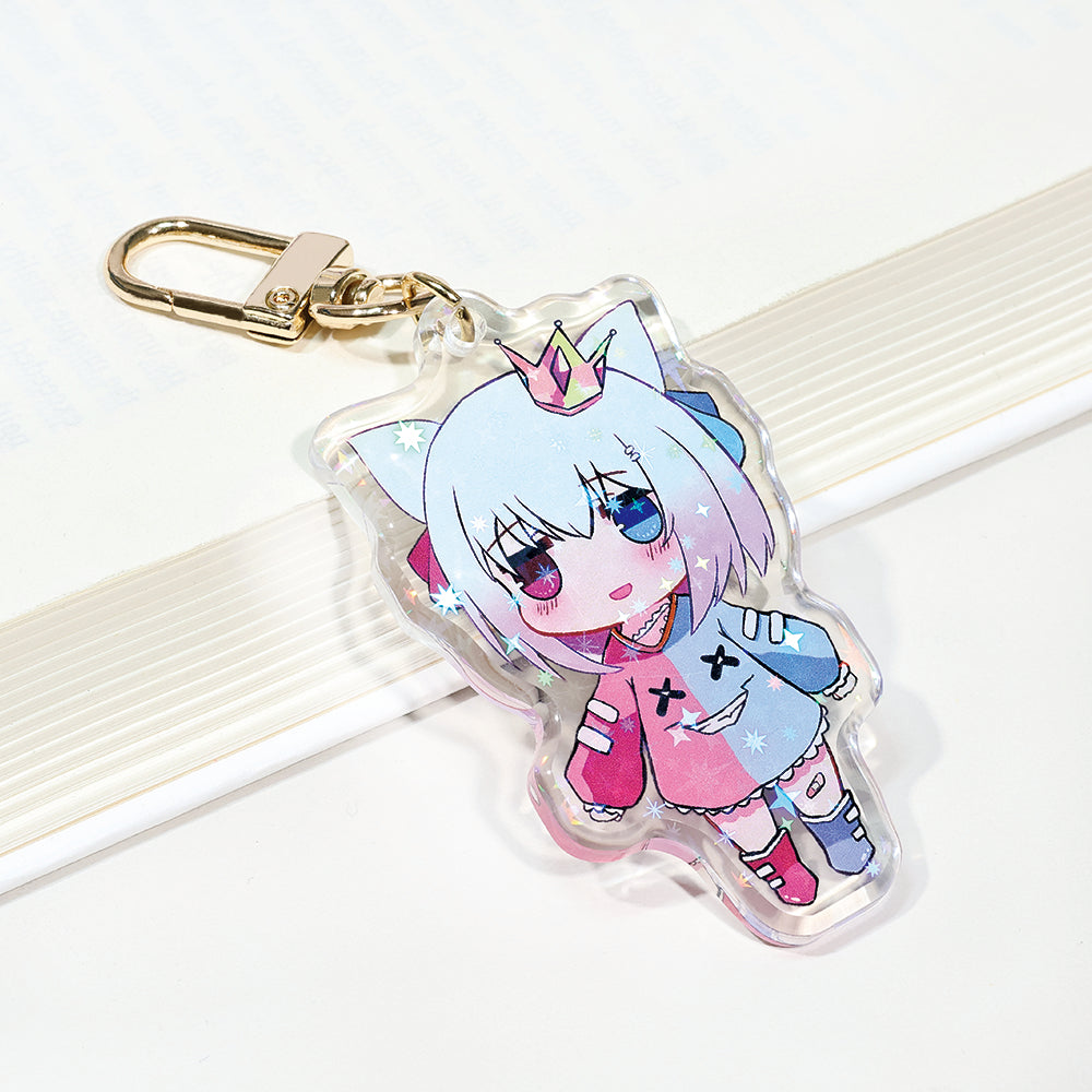 Custom Crystal Arc Holographic Star Keychain | Acrymee