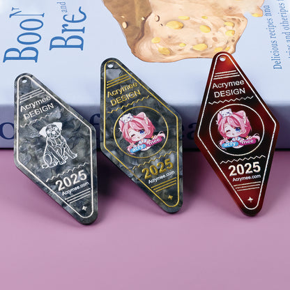 Custom Pearl Acrylic Keychains