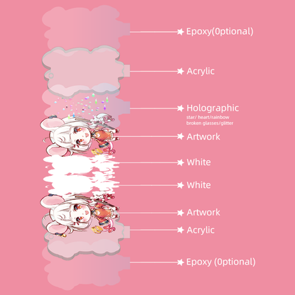 Custom Crystal Acrylic Keychains/Charms - Acrymee