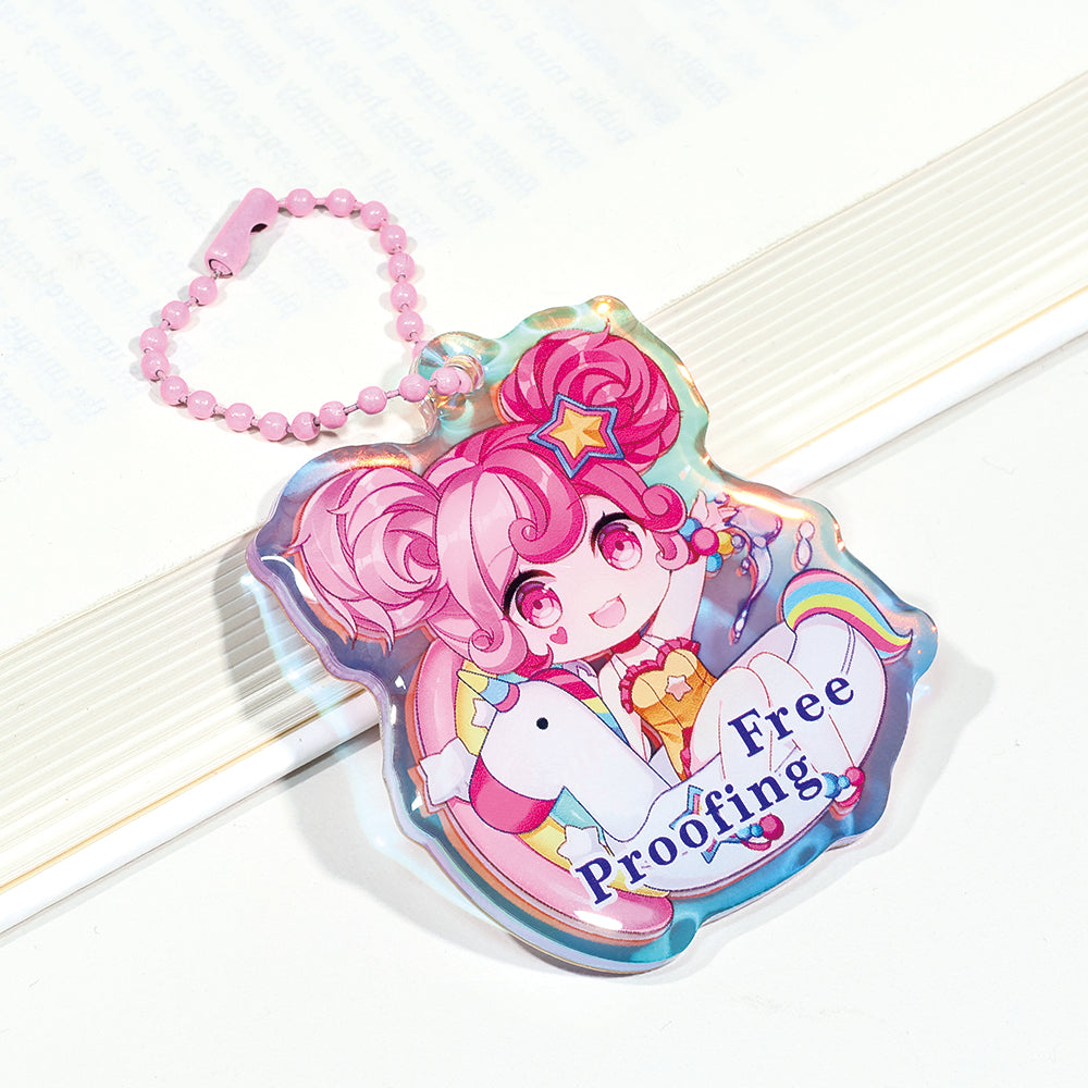 Custom Rainbow Epoxy Resin Keychain| Acrymee