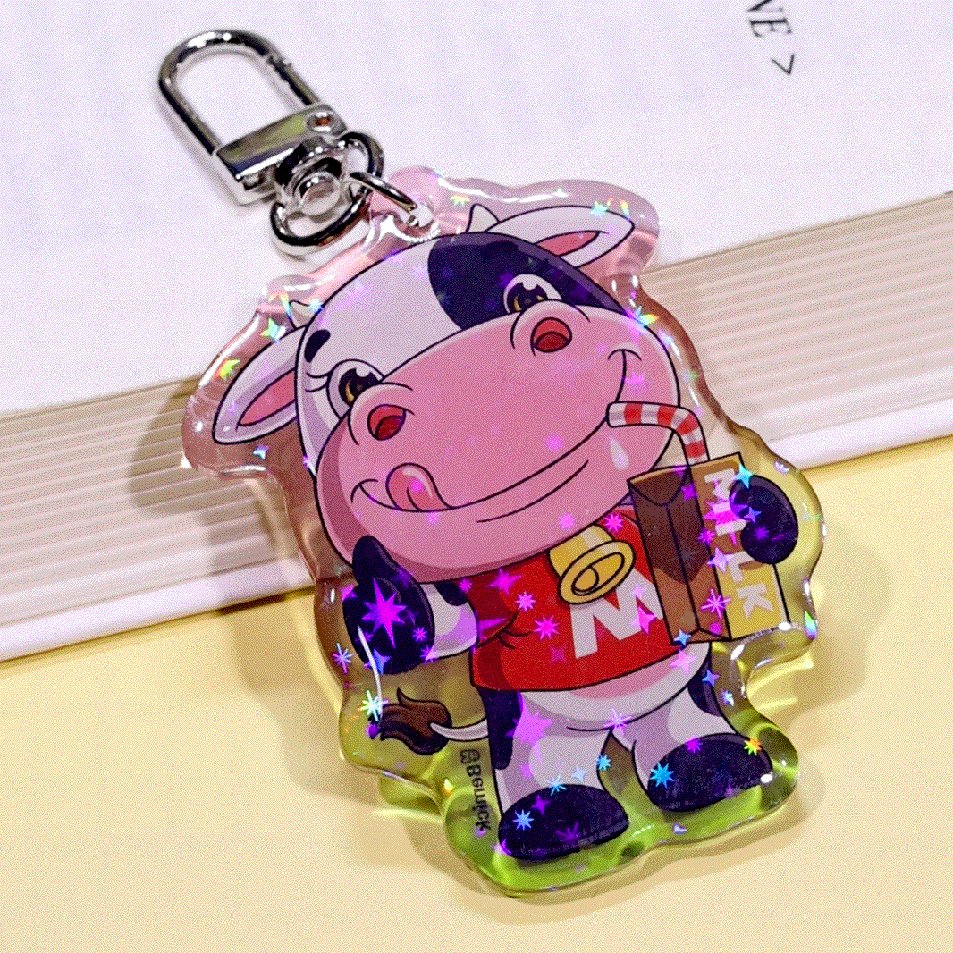 Custom Epoxy Resin Holographic Star Keychain | Acrymee