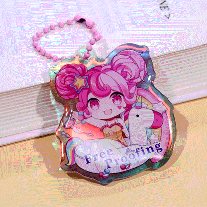 Porte-clés personnalisé en résine époxy arc-en-ciel | Acrymee 