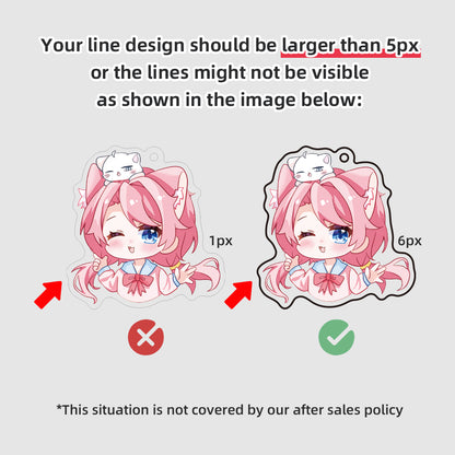 Custom Clear Acrylic Keychain