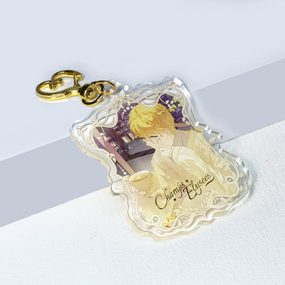 Custom Cold Foil Stamping Clear Acrylic Keychains