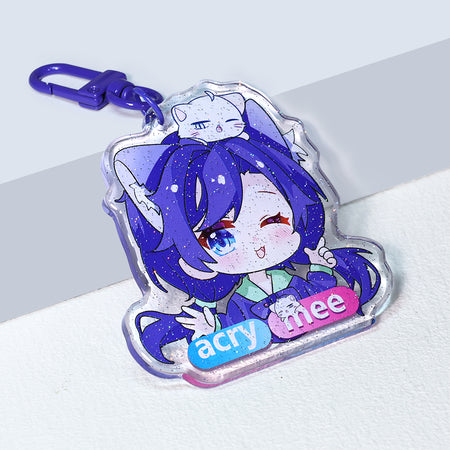 Custom Epoxy Glitter Keychain