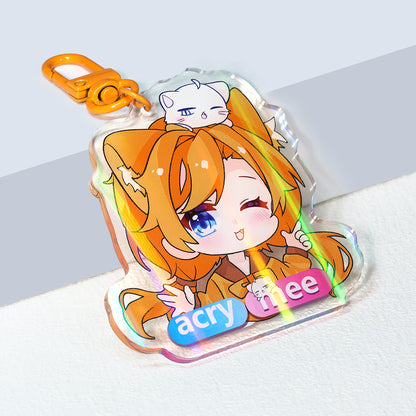 Custom Front Side Rainbow Keychain