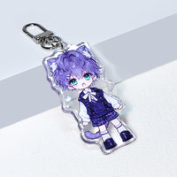 Custom Double Sided Epoxy Glitter Keychain