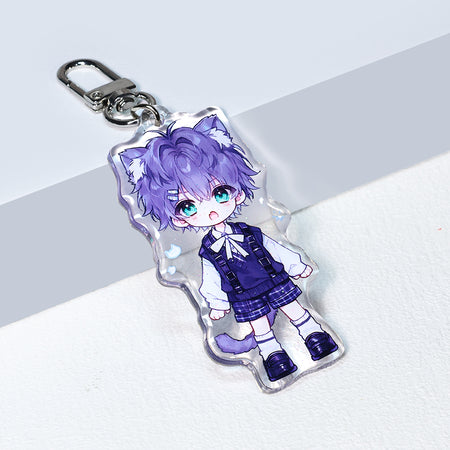Custom Double Sided Epoxy Glitter Keychain