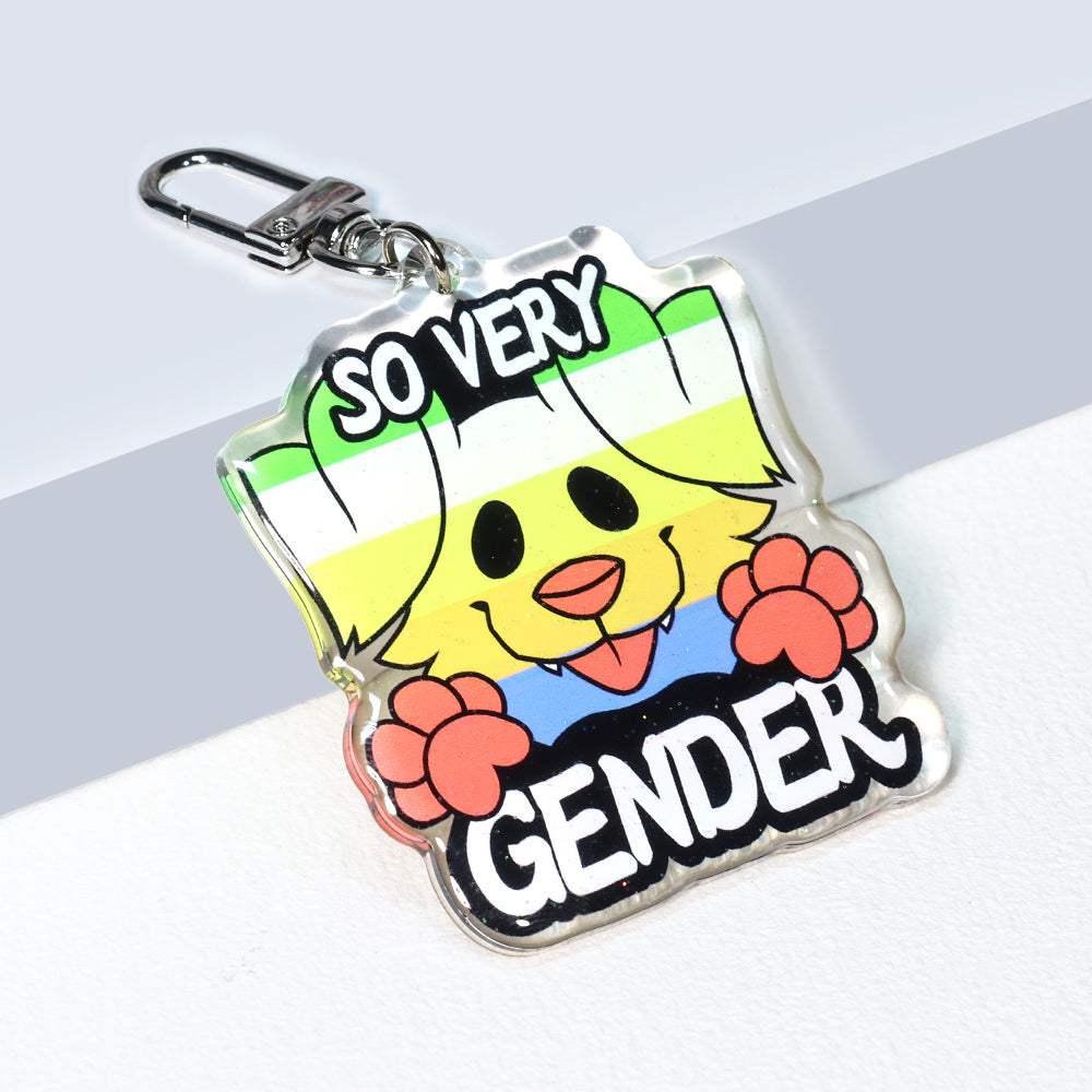 Custom Double Sided Epoxy Glitter Keychain