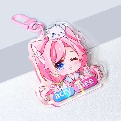 Custom Front Side Rainbow Keychain