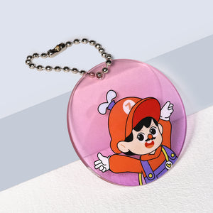 Porte-clés personnalisé en PVC transparent et caoutchouc souple