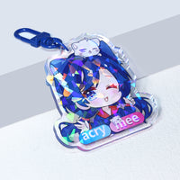 Custom epoxy glass broken keychain