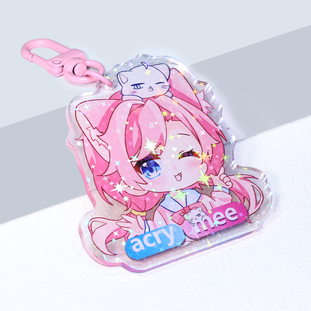 Custom epoxy glass broken keychain