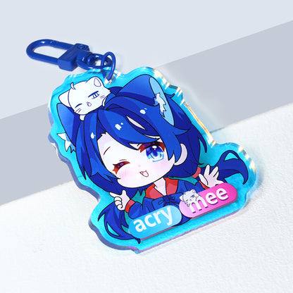 Custom Double Sided Rainbow Keychain
