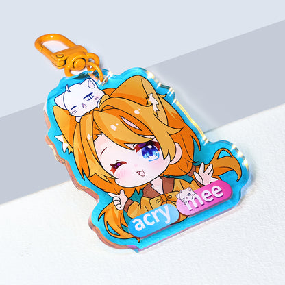 Custom Double Sided Rainbow Keychain