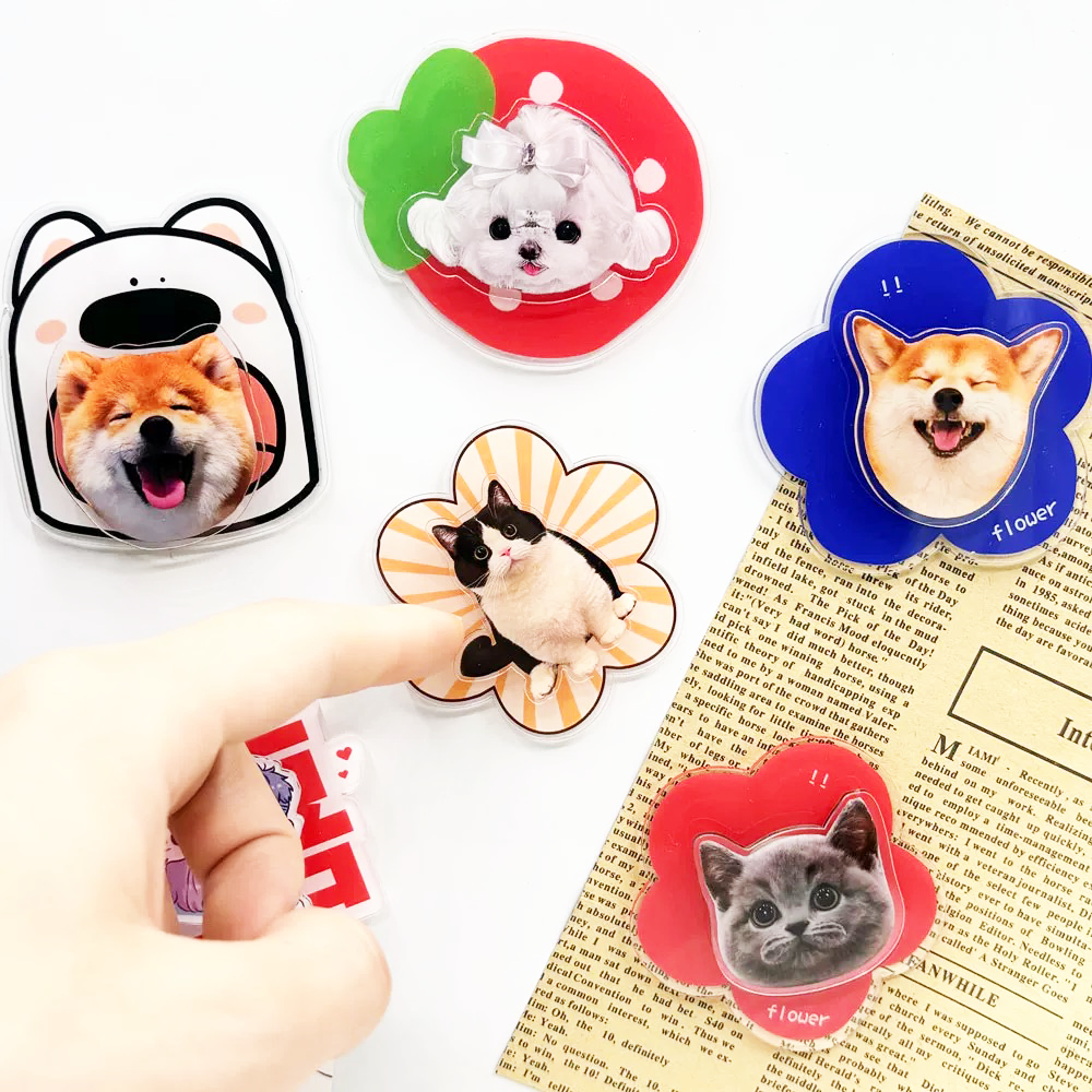 Custom Acrylic Double Layer Spinning Fridge Magnets